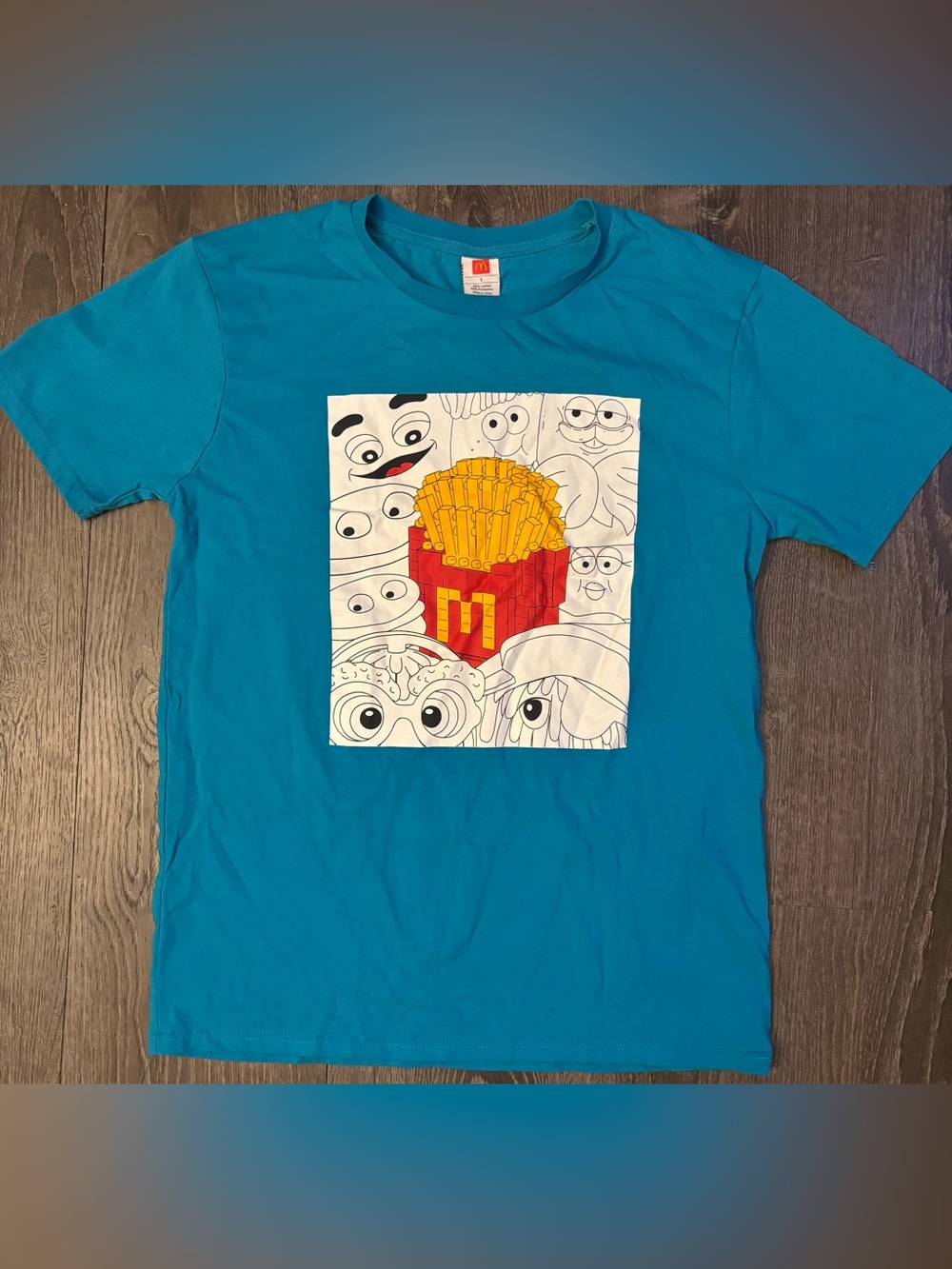 McDonald's Teal Crewneck T-Shirt with Red & Yellow Logo